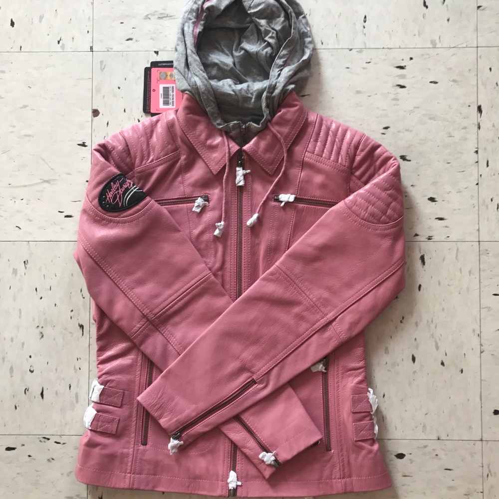 Harley-Davidson women's leather riding jacket.